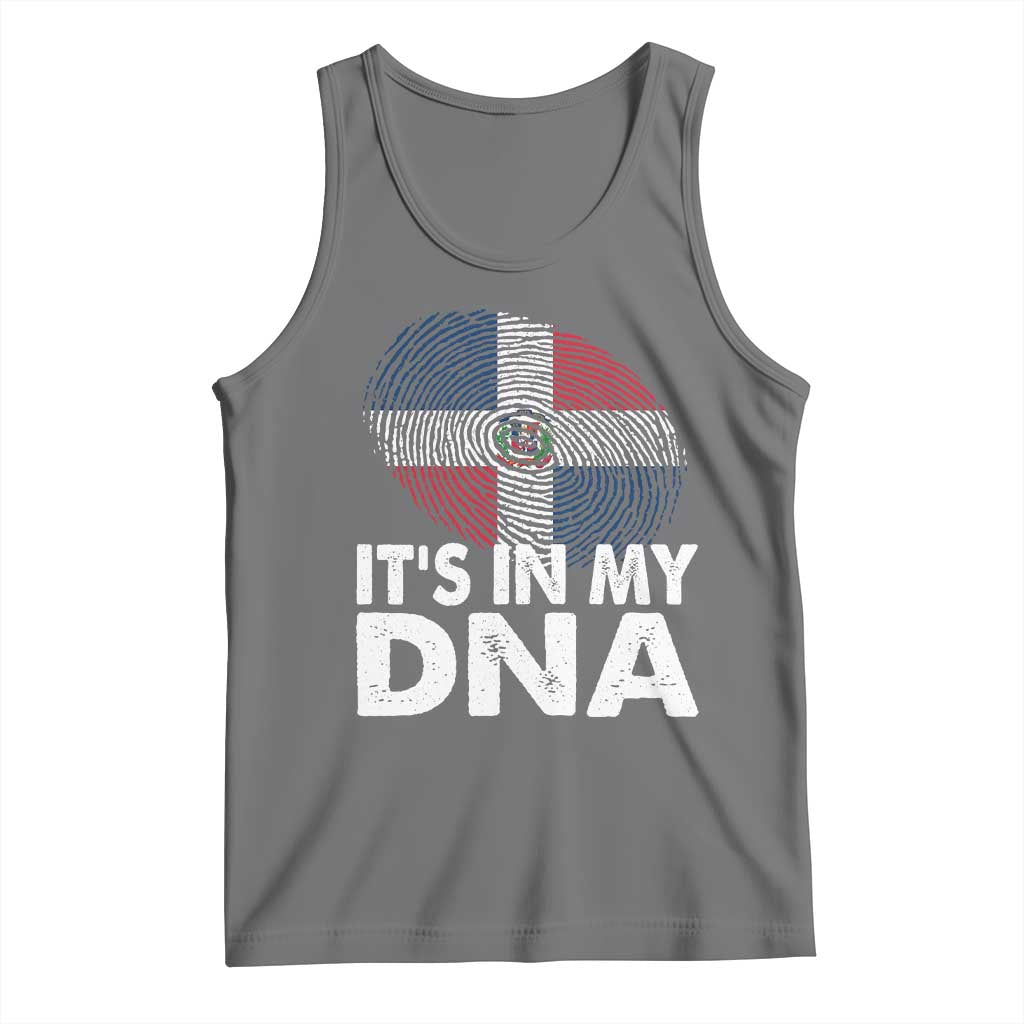 It's in My DNA Dominican Flag Tank Top TS10 Black Heather Print Your Wear
