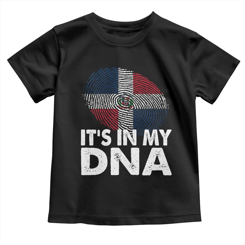 It's in My DNA Dominican Flag Toddler T Shirt TS10 Black Print Your Wear