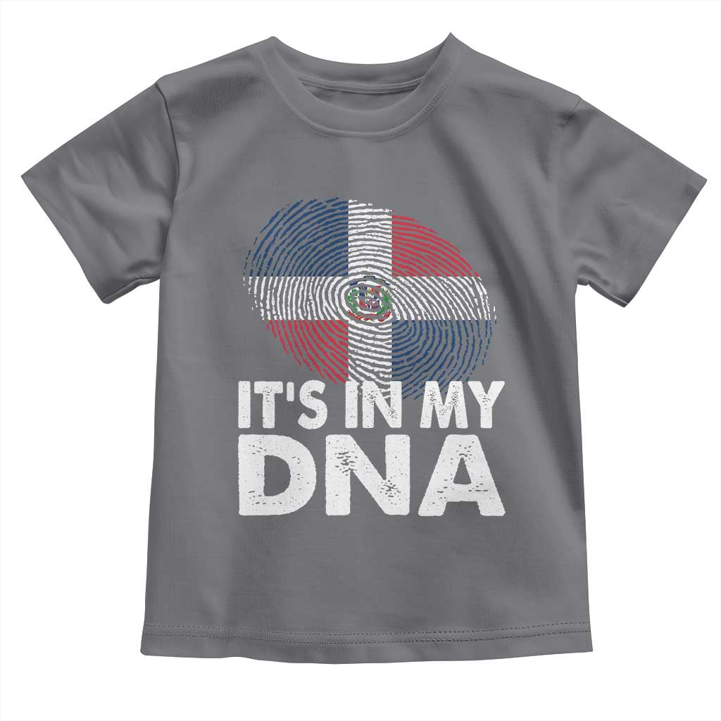 It's in My DNA Dominican Flag Toddler T Shirt TS10 Charcoal Print Your Wear