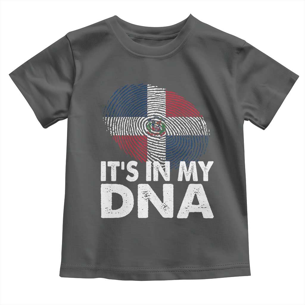 It's in My DNA Dominican Flag Toddler T Shirt TS10 Dark Heather Print Your Wear