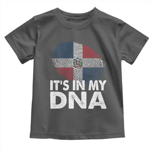 It's in My DNA Dominican Flag Toddler T Shirt TS10 Dark Heather Print Your Wear