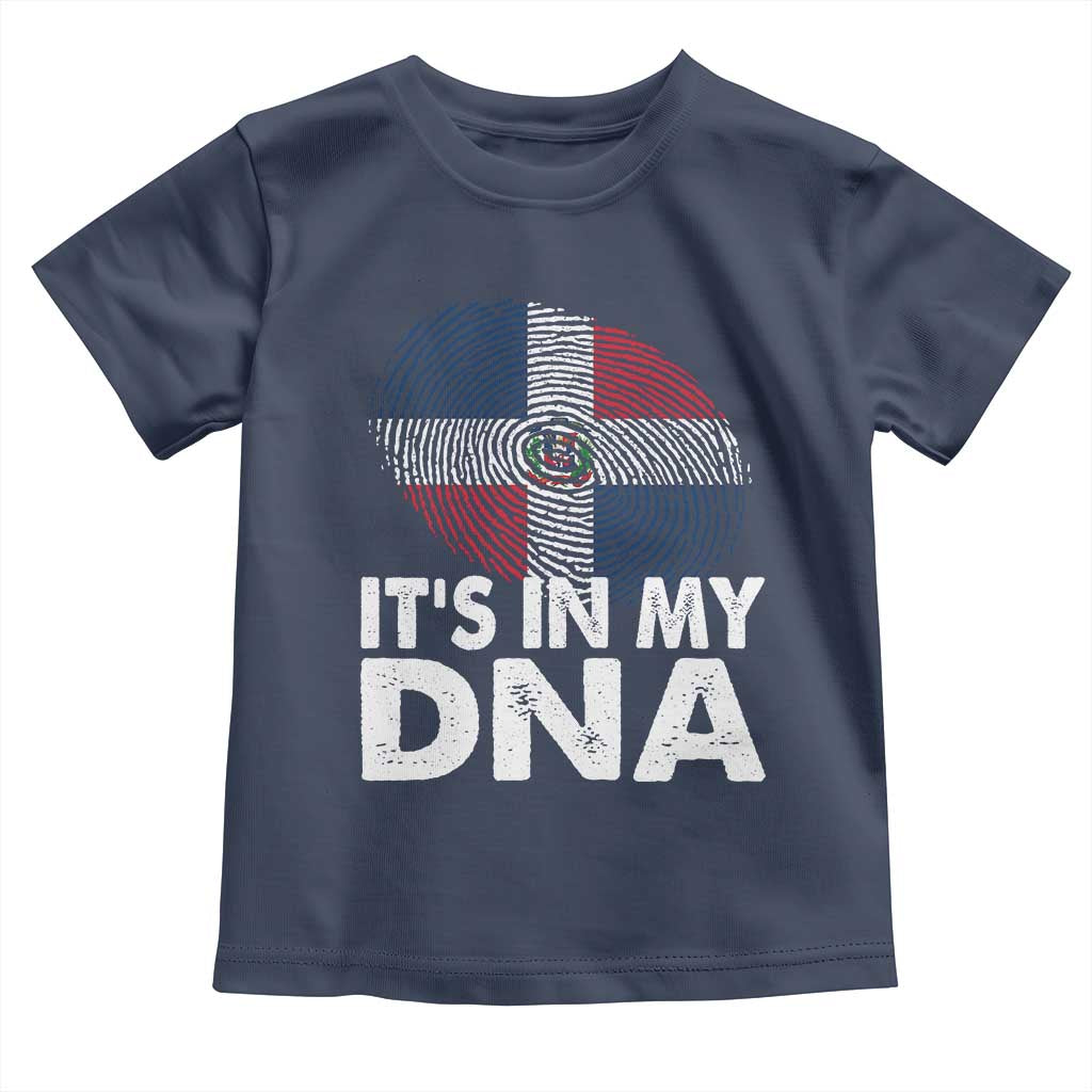 It's in My DNA Dominican Flag Toddler T Shirt TS10 Navy Print Your Wear