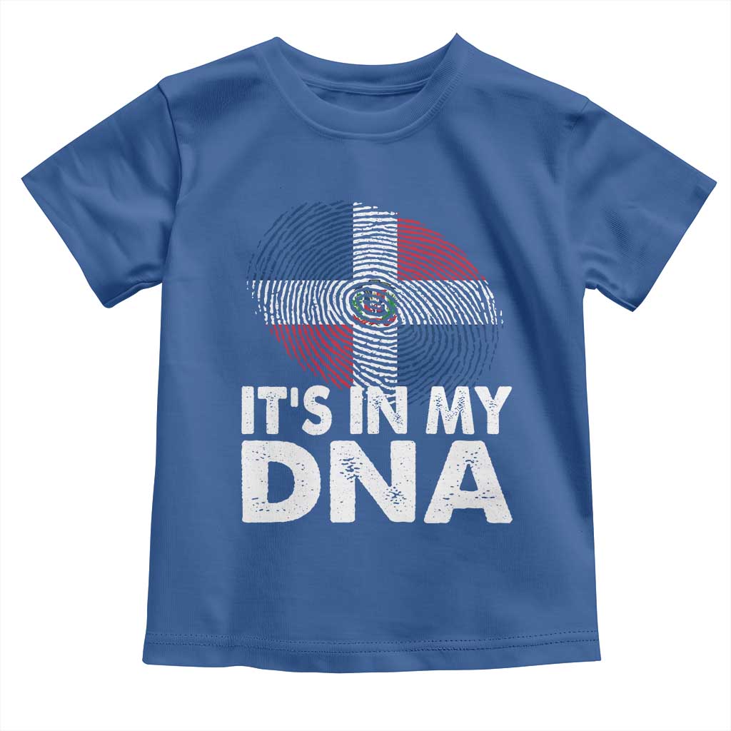 It's in My DNA Dominican Flag Toddler T Shirt TS10 Royal Blue Print Your Wear