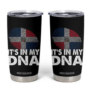 It's in My DNA Dominican Flag Tumbler Cup TS10 Black Print Your Wear
