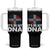 It's in My DNA Dominican Flag Tumbler With Handle TS10 One Size: 40 oz Black Print Your Wear