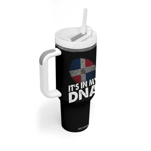 It's in My DNA Dominican Flag Tumbler With Handle TS10 Print Your Wear