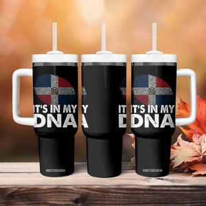 It's in My DNA Dominican Flag Tumbler With Handle TS10 Print Your Wear