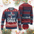 It's in My DNA Dominican Flag Knit Sweatshirt TS10 Burgundy Print Your Wear