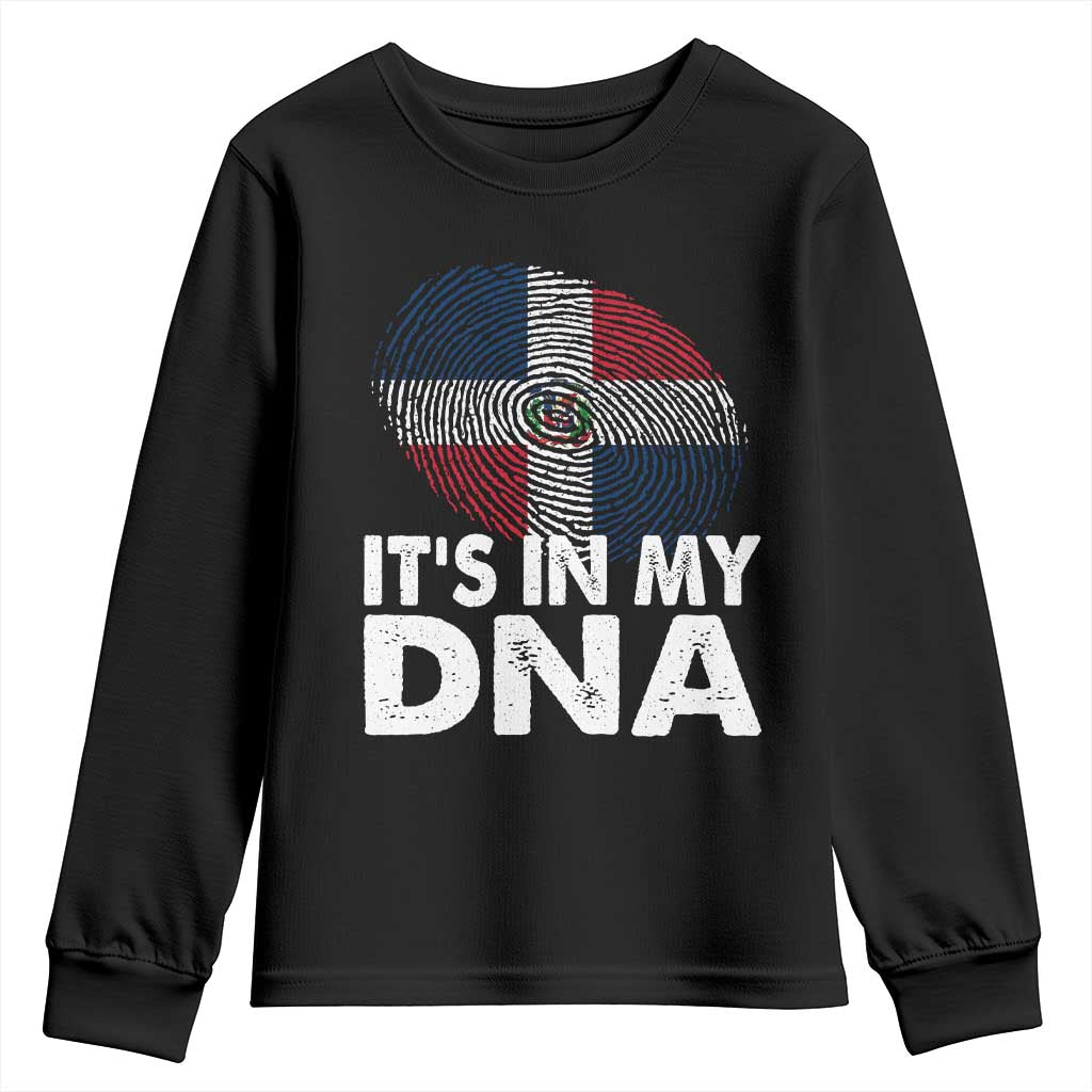 It's in My DNA Dominican Flag Youth Sweatshirt TS10 Black Print Your Wear
