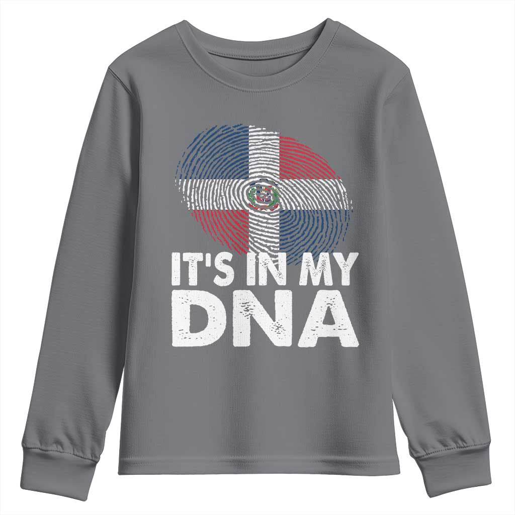 It's in My DNA Dominican Flag Youth Sweatshirt TS10 Charcoal Print Your Wear