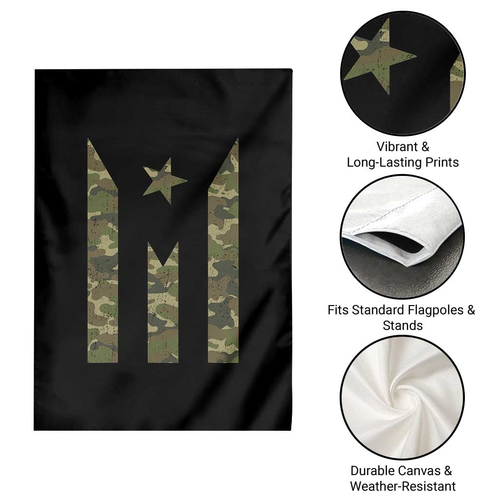 Camo Puerto Rico Flag Garden Flag Hispanic Heritage Month Boricua Rican TS10 Print Your Wear