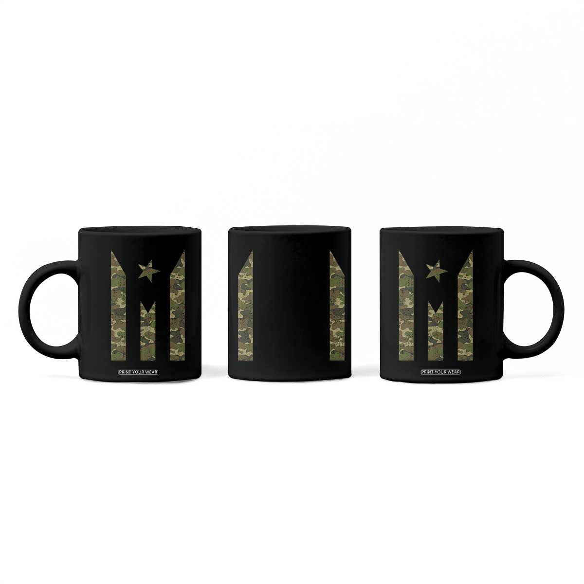 Camo Puerto Rico Flag Coffee Mug Hispanic Heritage Month Boricua Rican TS10 Print Your Wear