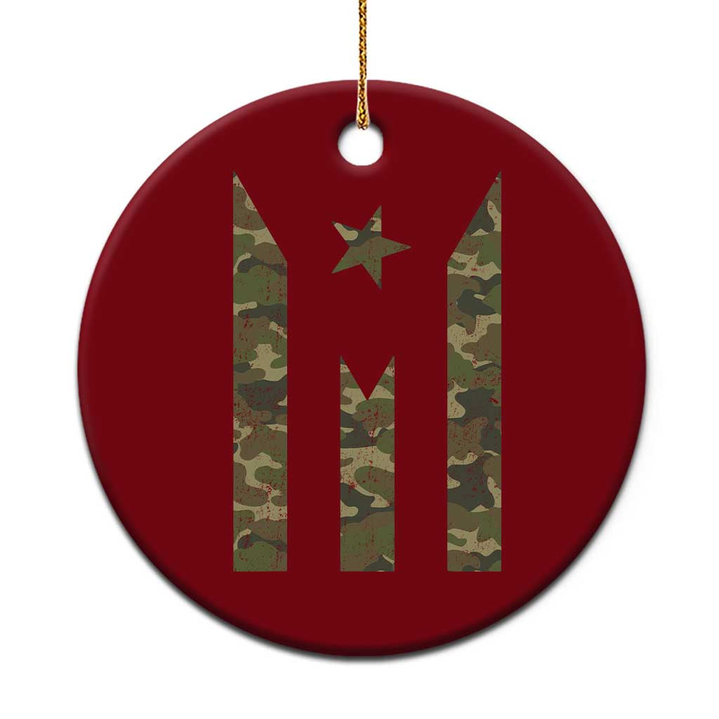 Camo Puerto Rico Flag Ceramic Ornament Hispanic Heritage Month Boricua Rican TS10 1pc Red Print Your Wear