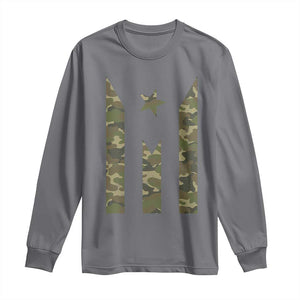 Camo Puerto Rico Flag Long Sleeve Shirt Hispanic Heritage Month Boricua Rican TS10 Charcoal Print Your Wear