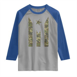 Camo Puerto Rico Flag Raglan Shirt Hispanic Heritage Month Boricua Rican TS10 Sport Gray Royal Print Your Wear