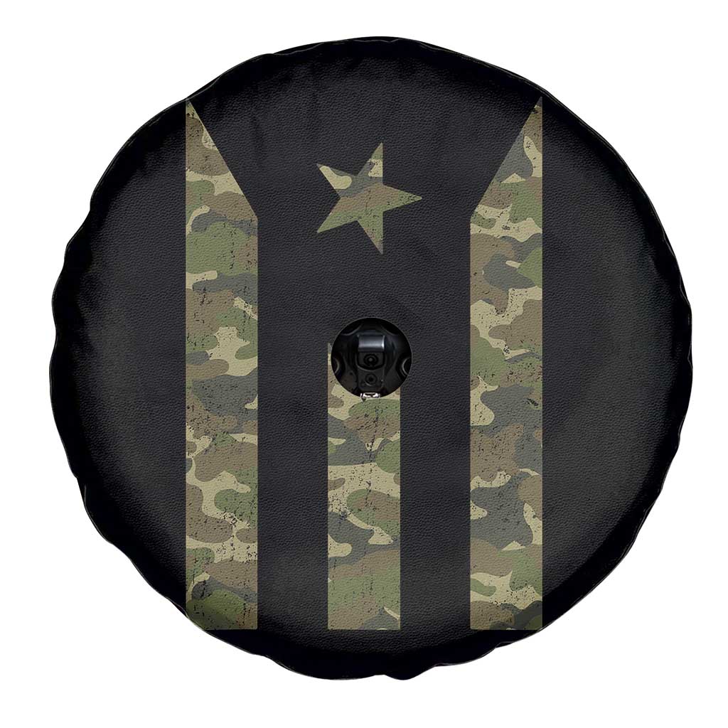 Camo Puerto Rico Flag Spare Tire Cover Hispanic Heritage Month Boricua Rican TS10 Print Your Wear