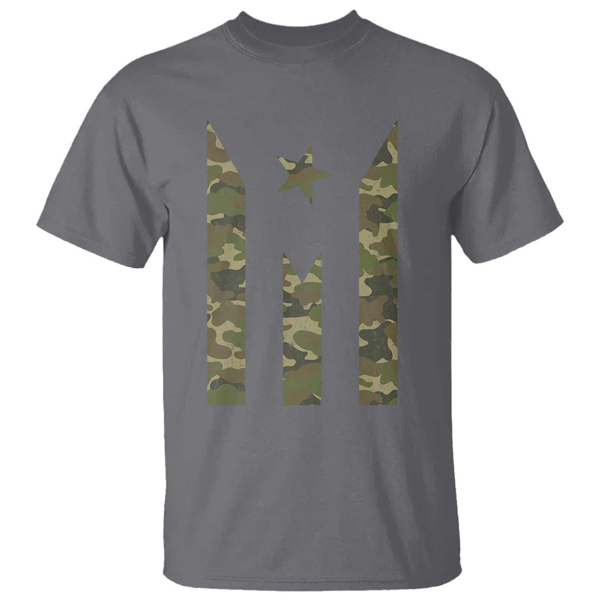 Camo Puerto Rico Flag T Shirt Hispanic Heritage Month Boricua Rican TS10 Charcoal Print Your Wear