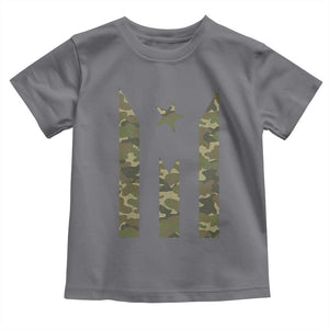 Camo Puerto Rico Flag Toddler T Shirt Hispanic Heritage Month Boricua Rican TS10 Charcoal Print Your Wear