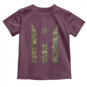 Camo Puerto Rico Flag Toddler T Shirt Hispanic Heritage Month Boricua Rican TS10 Maroon Print Your Wear