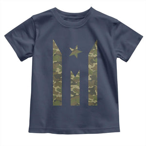 Camo Puerto Rico Flag Toddler T Shirt Hispanic Heritage Month Boricua Rican TS10 Navy Print Your Wear