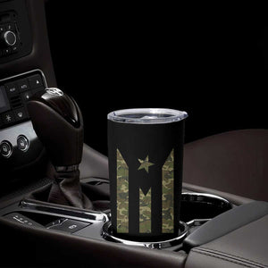 Camo Puerto Rico Flag Tumbler Cup Hispanic Heritage Month Boricua Rican TS10 Print Your Wear