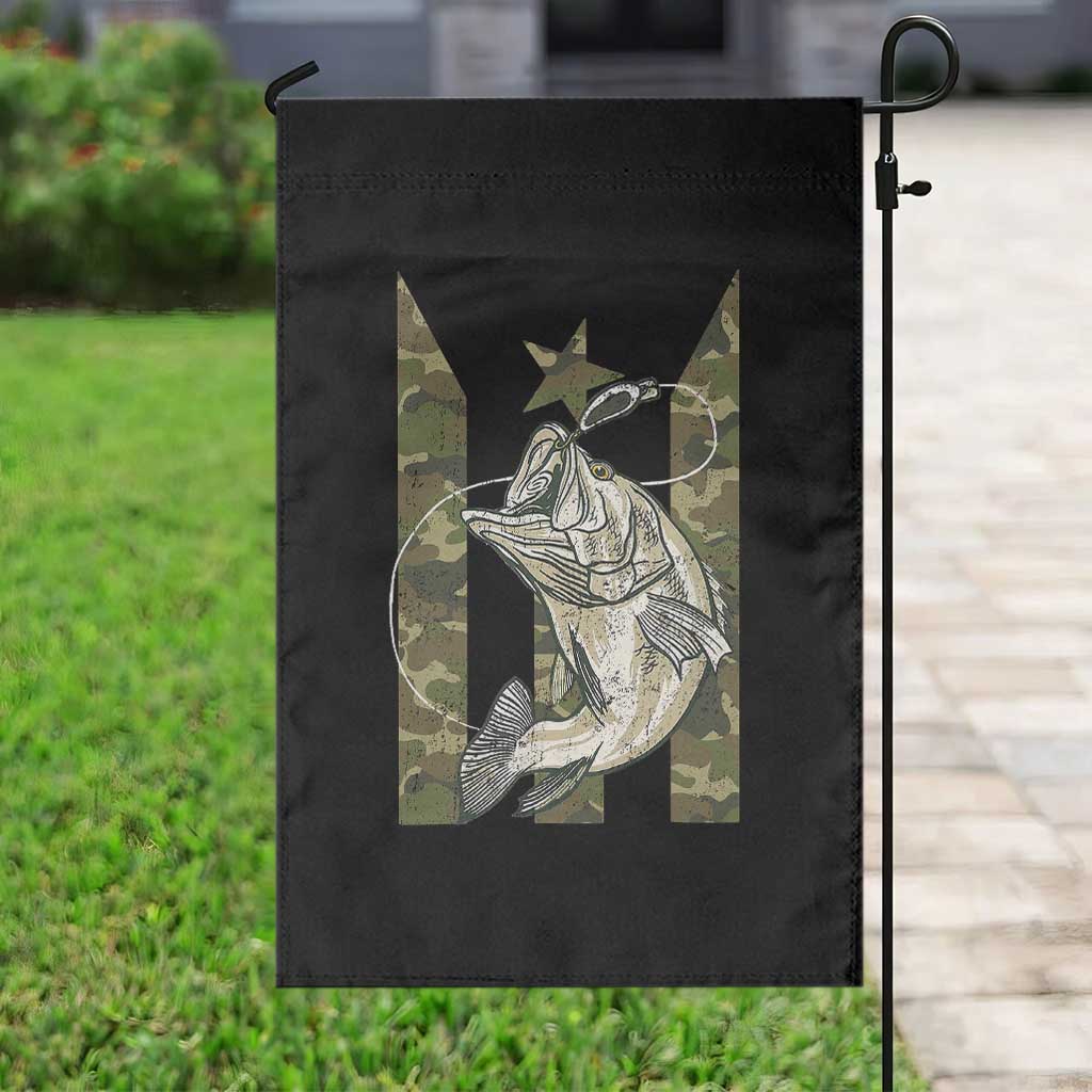 Fishing Puerto Rico Flag Garden Flag Bass Fish Fisherman Camo Camouflage US Flag TS10 Print Your Wear