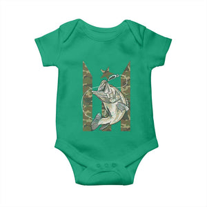 Fishing Puerto Rico Flag Baby Onesie Bass Fish Fisherman Camo Camouflage US Flag TS10 Irish Green Print Your Wear