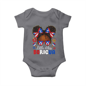 Little Miss Boricua Baby Onesie Puerto Rican Afro Messy Bun Girls Kids TS10 Charcoal Print Your Wear