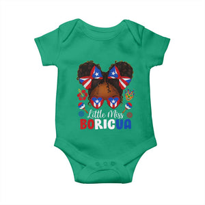 Little Miss Boricua Baby Onesie Puerto Rican Afro Messy Bun Girls Kids TS10 Irish Green Print Your Wear