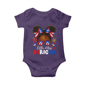 Little Miss Boricua Baby Onesie Puerto Rican Afro Messy Bun Girls Kids TS10 Purple Print Your Wear