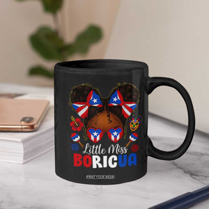 Little Miss Boricua Coffee Mug Puerto Rican Afro Messy Bun Girls Kids TS10 Print Your Wear