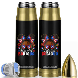 Little Miss Boricua Bullet Tumbler Puerto Rican Afro Messy Bun Girls Kids TS10 Black Print Your Wear