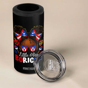 Little Miss Boricua 4 in 1 Can Cooler Tumbler Puerto Rican Afro Messy Bun Girls Kids TS10 Print Your Wear