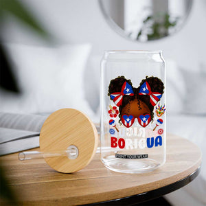 Little Miss Boricua Glass Can Puerto Rican Afro Messy Bun Girls Kids TS10 Print Your Wear