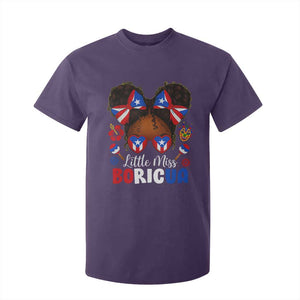 Little Miss Boricua T Shirt For Kid Puerto Rican Afro Messy Bun Girls Kids TS10 Purple Print Your Wear