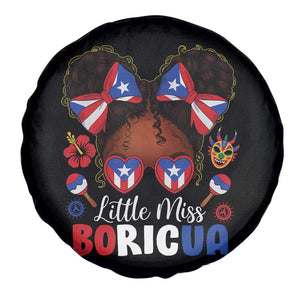 Little Miss Boricua Spare Tire Cover Puerto Rican Afro Messy Bun Girls Kids TS10 Print Your Wear
