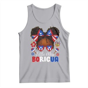 Little Miss Boricua Tank Top Puerto Rican Afro Messy Bun Girls Kids TS10 Athletic Heather Print Your Wear