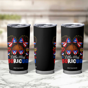 Little Miss Boricua Tumbler Cup Puerto Rican Afro Messy Bun Girls Kids TS10 Print Your Wear
