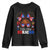 Little Miss Boricua Youth Sweatshirt Puerto Rican Afro Messy Bun Girls Kids TS10 Black Print Your Wear