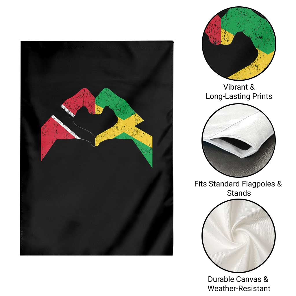 Trinidad and Tobago Jamaican Garden Flag Two Flags One Heart TS10 Print Your Wear