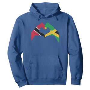 Trinidad and Tobago Jamaican Hoodie Two Flags One Heart TS10 Royal Blue Print Your Wear