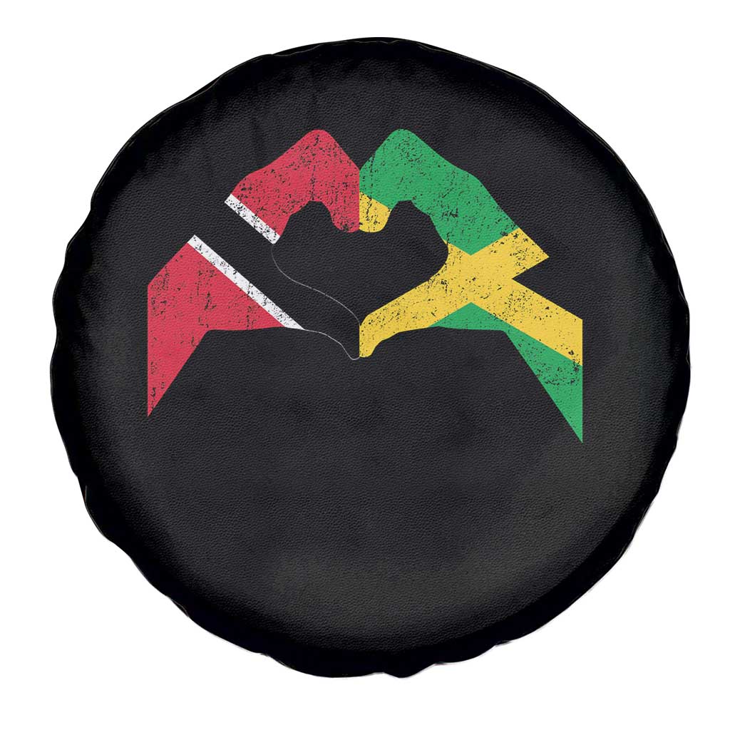 Trinidad and Tobago Jamaican Spare Tire Cover Two Flags One Heart TS10 Print Your Wear