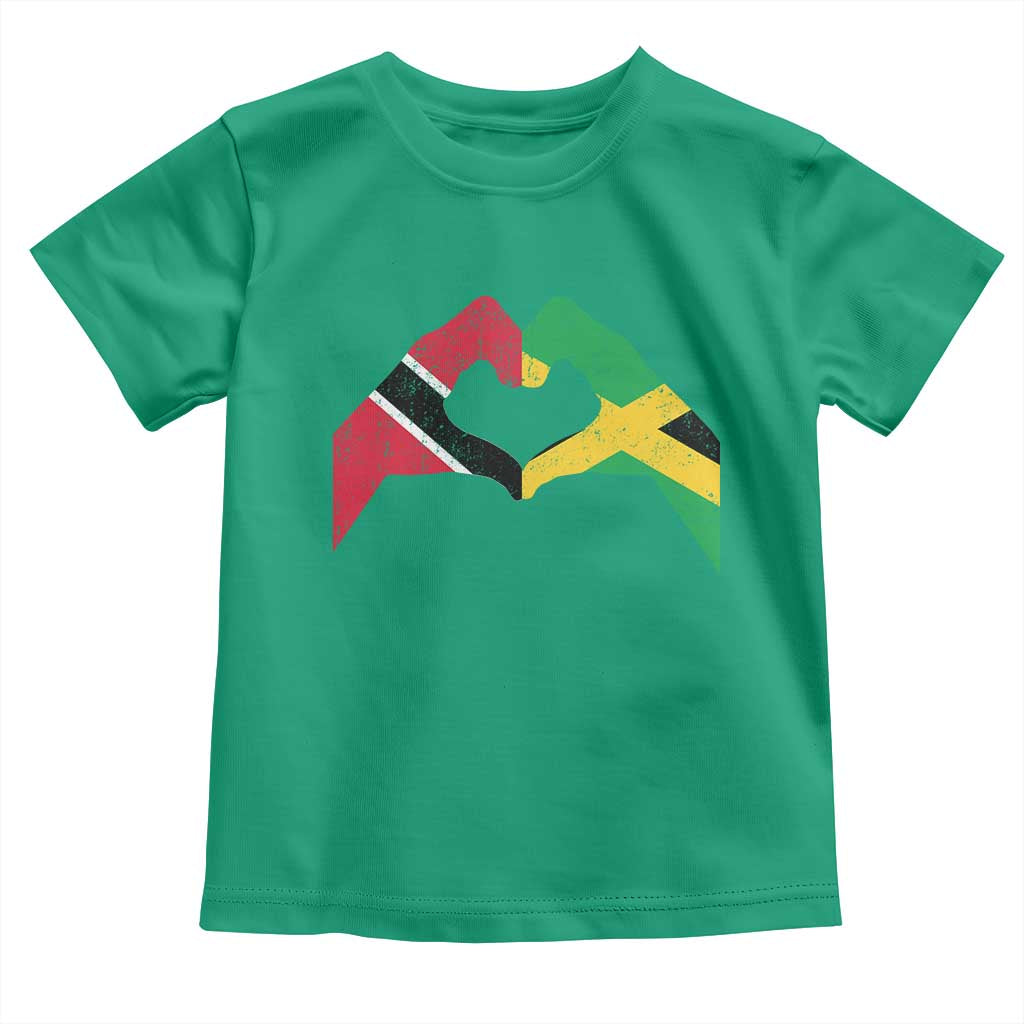 Trinidad and Tobago Jamaican Toddler T Shirt Two Flags One Heart TS10 Irish Green Print Your Wear