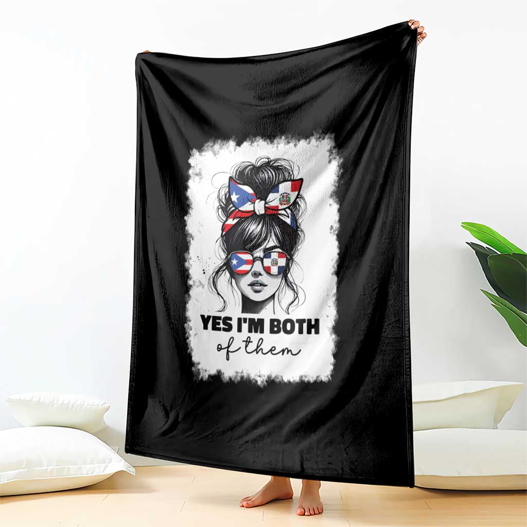 Dominican Puerto Rican Woman Throw Blanket Yes Im Both Of Them TS10 Print Your Wear