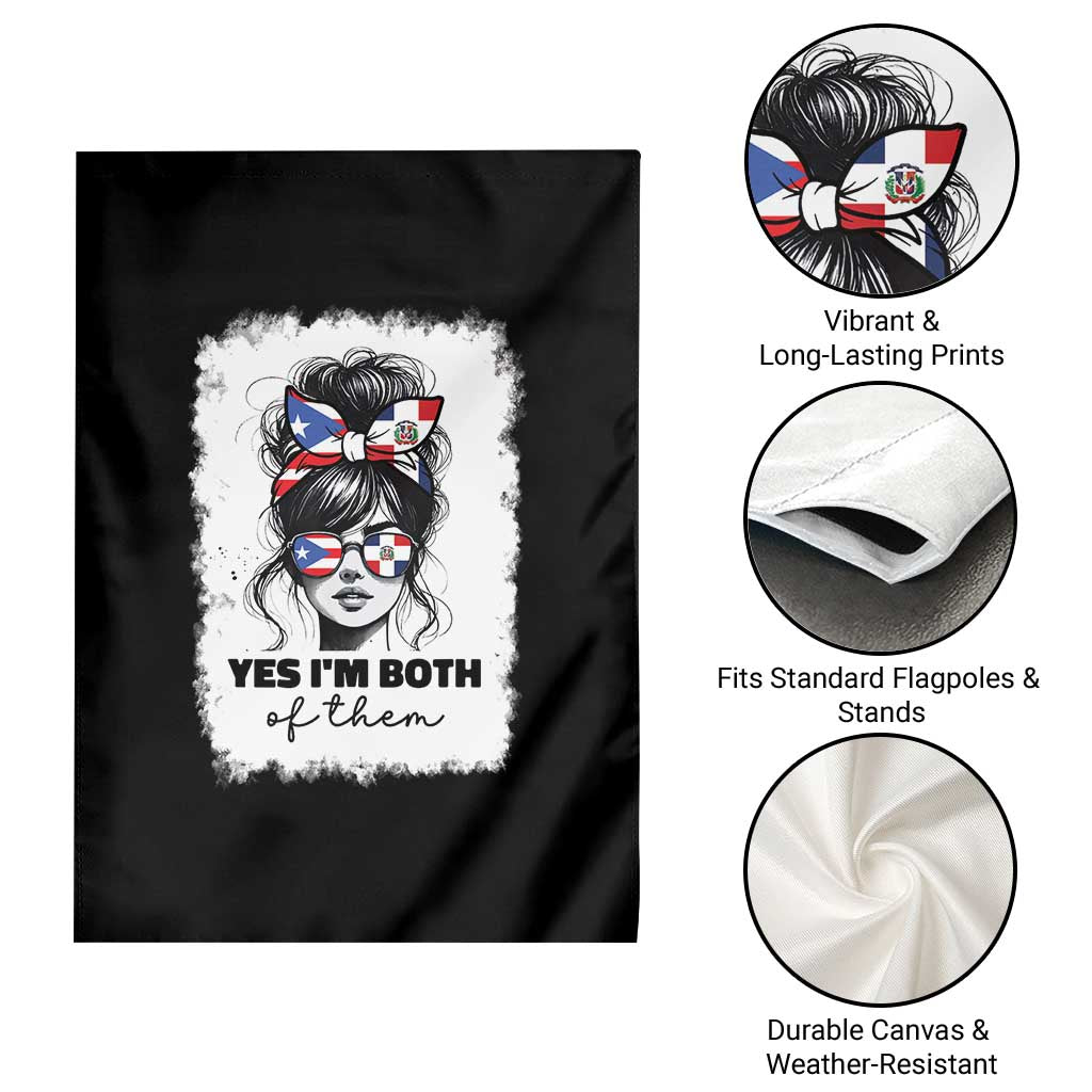 Dominican Puerto Rican Woman Garden Flag Yes Im Both Of Them TS10 Print Your Wear