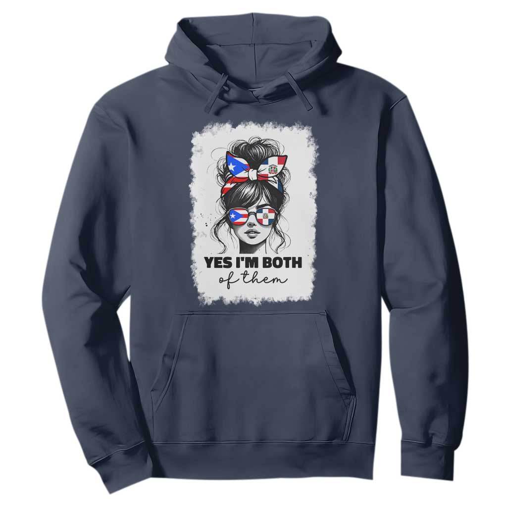 Dominican Puerto Rican Woman Hoodie Yes Im Both Of Them TS10 Navy Print Your Wear