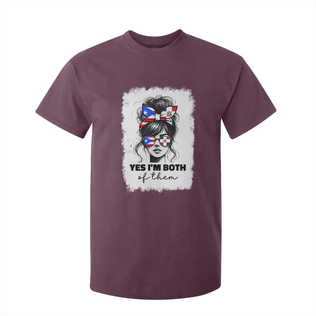 Dominican Puerto Rican Woman T Shirt For Kid Yes Im Both Of Them TS10 Maroon Print Your Wear