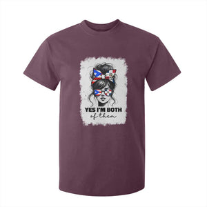 Dominican Puerto Rican Woman T Shirt For Kid Yes Im Both Of Them TS10 Maroon Print Your Wear