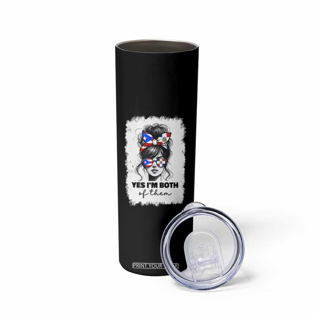 Dominican Puerto Rican Woman Skinny Tumbler Yes Im Both Of Them TS10 Print Your Wear