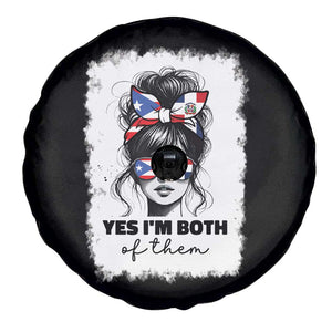 Dominican Puerto Rican Woman Spare Tire Cover Yes Im Both Of Them TS10 Print Your Wear